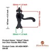 "Abiud" Black Iron Door Handle with Plate 